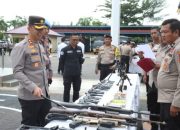 Meningkatkan Keamanan dan Kedisiplinan, Kapolres Inhu Cek Senjata Api