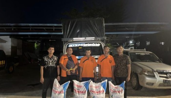 Polres Inhu Tangkap Tiga Pelaku Perdagangan Pupuk Subsidi