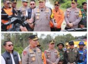 Kapolda Riau beserta Kapolres Pelalawan Pantau Langsung Tragedi mobil terjun kesungai