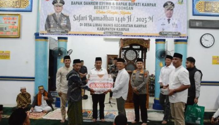 Danrem 031/WB Laksanakan Safari Ramadhan di Kabupaten Kampar-Riau