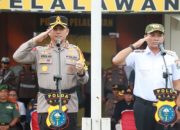 Kapolres Pelalawan Pimpin Apel gelar Pasukan Operasi Ketupat Lancang Kuning tahun 2025