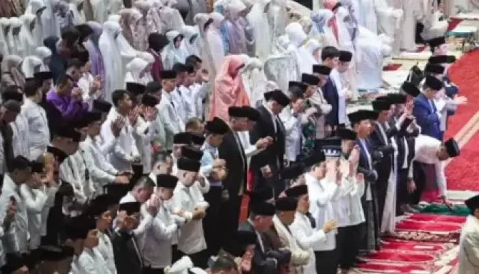Prabowo-Gibran Salat Idul Fitri di Masjid Istiqlal