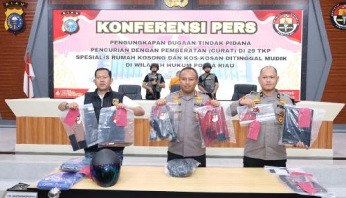 Satgas Gakkum Ops Ketupat LK 2025 Polda Riau, Tangkap Pelaku Pembobol Rumah 29 TKP, Spesialis Rumah Kosong dan Kos-Kosan Ditinggal Mudik