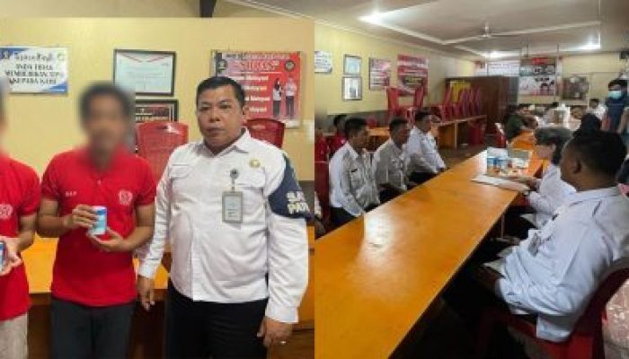 Wujudkan Komitmen Pemberantasan Narkoba,Lapas Kelas IIA Pekanbaru Gelar Tes Urine bagi Petugas dan WBP