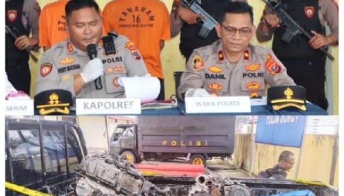 Polres Nias Selatan Amankan Dua Tersangka Pencuri Mesin Ambulans Dinas Kesehatan, Empat Orang DPO