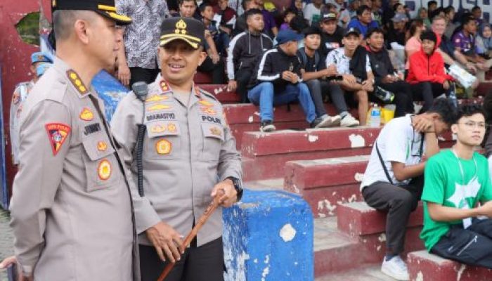 Karoops Polda Jatim Pantau Langsung Pertandingan Liga 1 BRI, Persik Kediri Vs Borneo FC