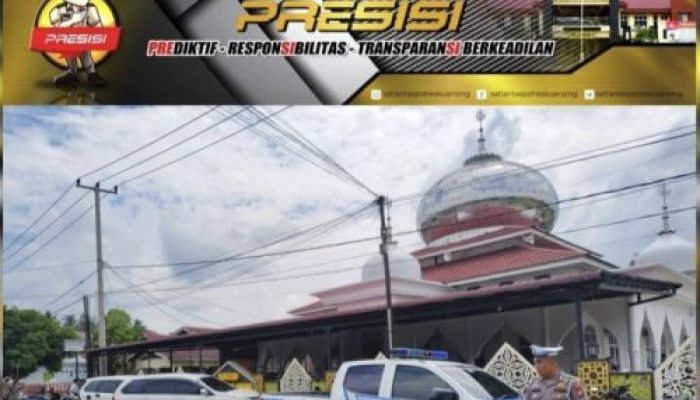 Sat Lantas Polres Kuansing Laksanakan Patroli Pengamanan di Masjid Saat Sholat Jumat