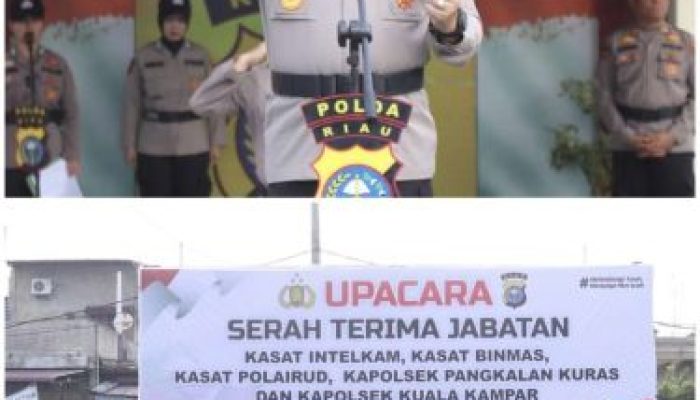 Kapolres Pelalawan Pimpin Upacara Serah Terima Jabatan Sejumlah Perwira ini daftarnya