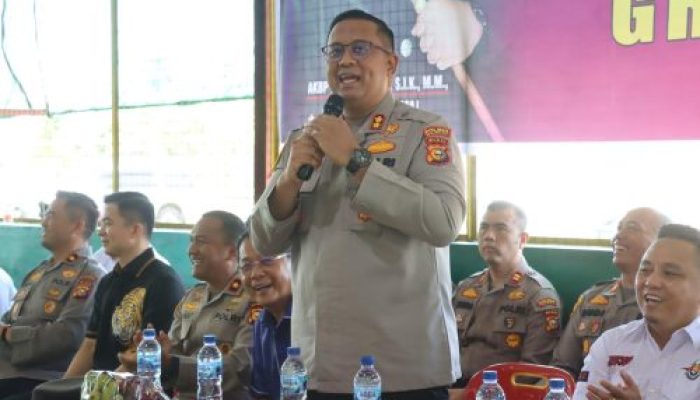 Bhayangkara Basketball Cup Polres Dumai 2025 yang berlangsung di GOR Basket Klenteng Hock Liong Kiong