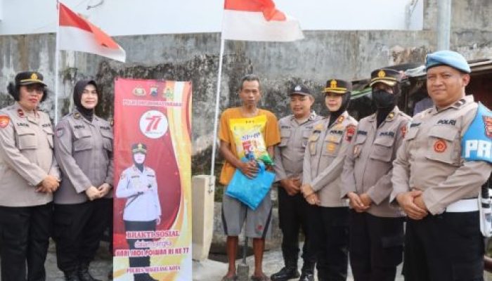 HUT ke-77 Polwan, Polres Magelang Kota Adakan Bakti Sosial