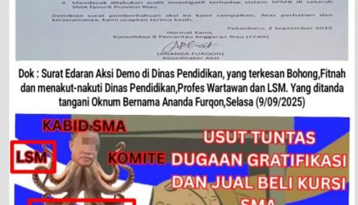Terkesan Menakut-nakuti dan Fitnah, Surat Edaran dan Aksi yang Dilakukan Oknum Atasnama Ananda Furqon Patut Dipertanyakan