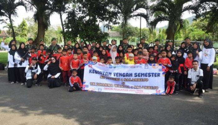 Belajar Patriotisme, Siswa Salamrejo Ikuti Outing Class di Kodim 0806/Trenggalek