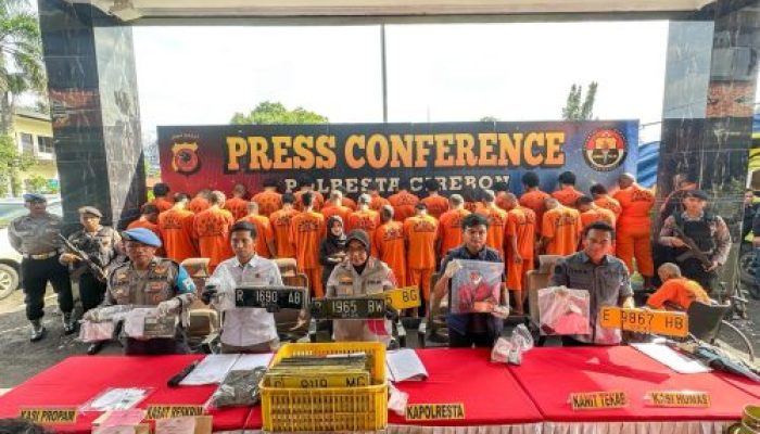 Polresta Cirebon Ungkap 24 Kasus Tindak Pidana dan Amankan 31 Tersangka