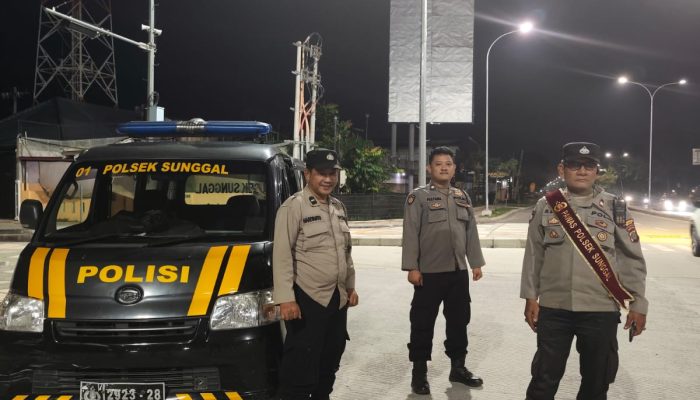Polsek Sunggal Maksimalkan Patroli Blue Light Antisipasi Gangguan Kamtibmas Diwilayahnya