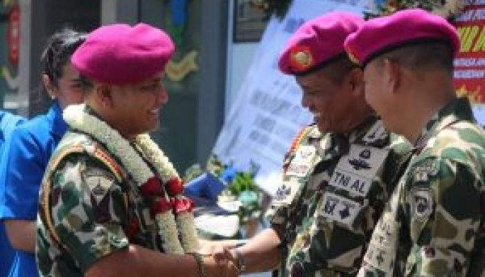 Letkol Mar Donny Erfianto M.Tr.Opsla Resmi Jadi Orang Nomer Satu Di Puslatpurmar 7 Lampon Usai Acara Pisah Sambut Komandan