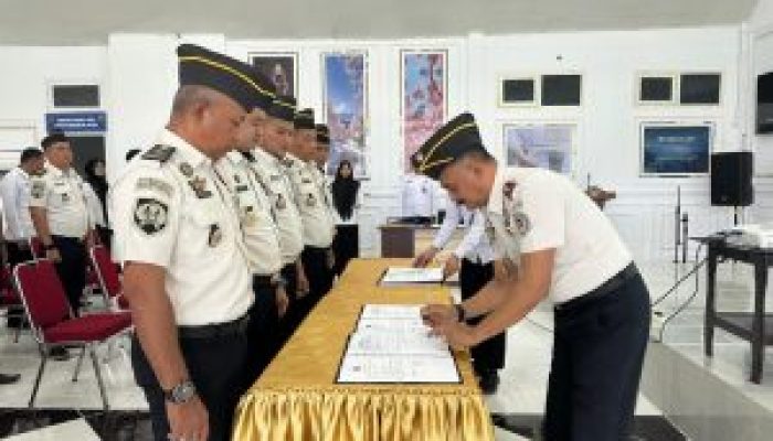 Lapas Kelas IIA Banda Aceh Ikuti Apel Pegawai Awal Tahun Kementerian Imigrasi dan Pemasyarakatan Secara Virtual dan Pelaksanaan Penandatanganan Perjanjian Kinerja Tahun 2026