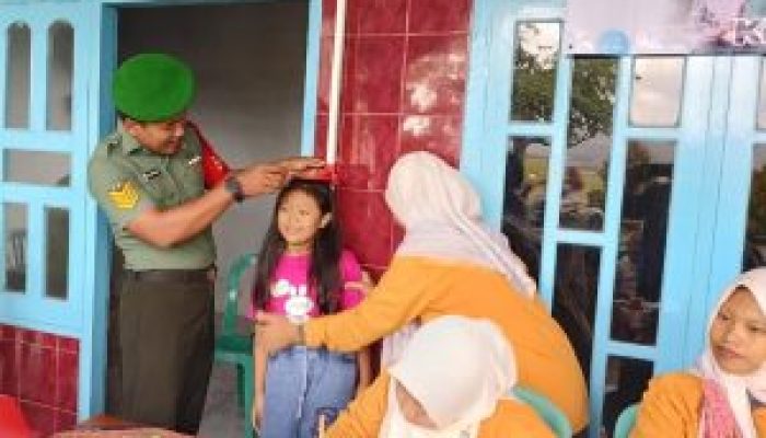 Sinergi Babinsa Dan Nakes, Ujung Tombak Percepatan Penurunan Stunting Di Sutojayan