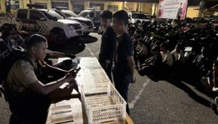Terjaring Razia Gabungan di Pekanbaru 28 Motor Ditilang