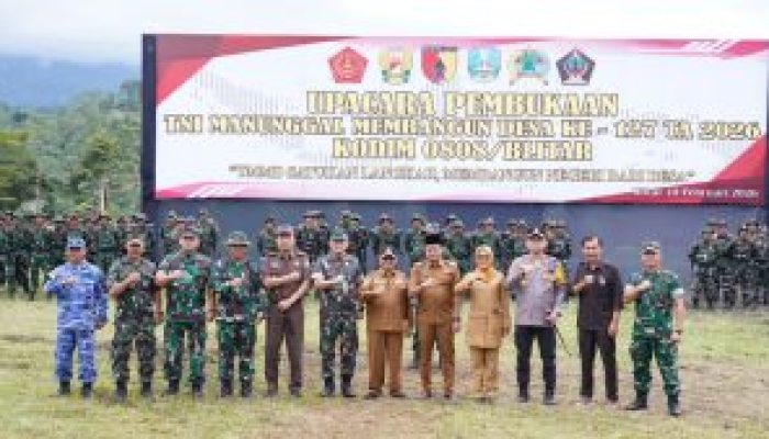 Wujudkan Sinergi Membangun Desa, TMMD Ke 127 Kodim 0808/Blitar Resmi Dibuka Di Gandusari
