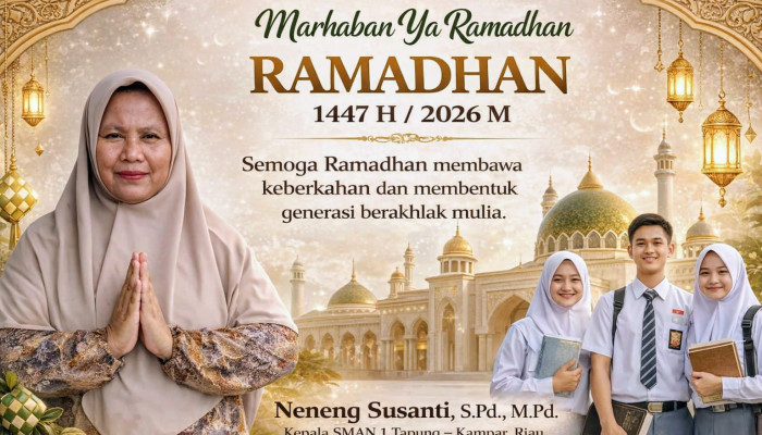 Sambut Ramadhan, Kepala SMAN 1 Tapung Kampar Ajak Siswa Perkuat Akhlak dan Karakter