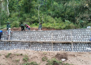 Talud Penahan Longsor Sepanjang 10 Meter Hasil TMMD 127 Kodim Wonogiri Rampung 100%