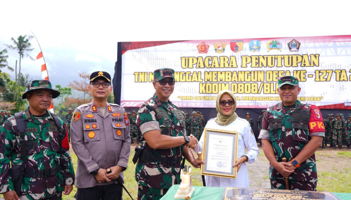 Penutupan TMMD Ke 127 Kodim 0808/Blitar, Wujud Sinergi TNI Dan Rakyat Bangun Desa