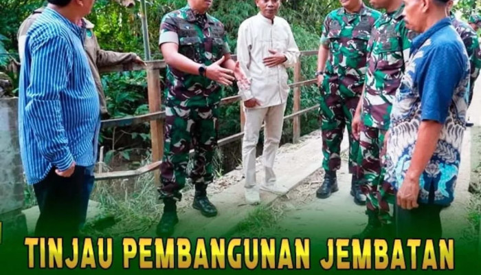 Permudah Mobilitas para Petani, Dandim 0811 Tuban Tinjau Pembangunan Jembatan di Desa Tawaran Kenduruan