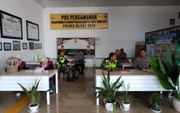 Pospam Terminal Patria Siaga, Babinsa Hariyanto Pastikan Situasi Kondusif Menjelang Lebaran