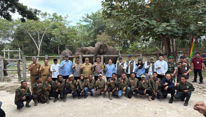 Bupati Pelalawan Dampingi Kapolri Dalam Kunjungan Kerja ke Taman Nasional Tesso Nilo
