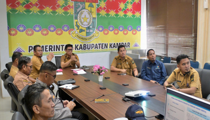 Pemerintah Kabupaten Kampar Ikuti Rakor Pengendalian Inflasi dan Evaluasi Program Strategis Nasional Bersama Mendagri