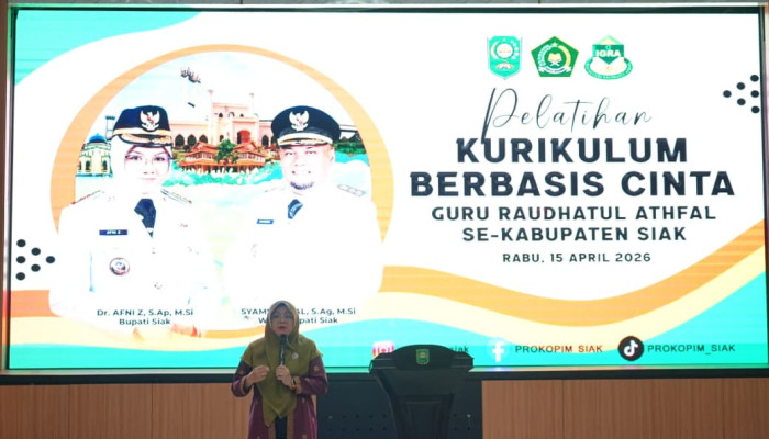 Tanamkan Pendidikan Penuh Kasih, Bupati Siak Dorong Guru RA Terapkan KBC