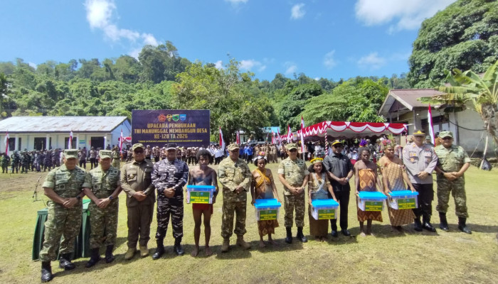 TMMD KE-128 di Kampung Tanah Rubuh Resmi Dibuka Sinergi TNI–Pemerintah Daerah Percepat Pembangunan Wilayah