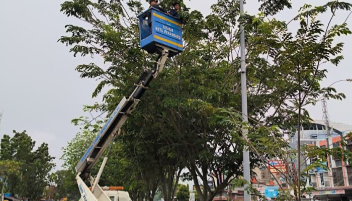 Pemko Pekanbaru Kembali Perbaiki PJU SM Amin Pasca Komponen Dicuri OTK