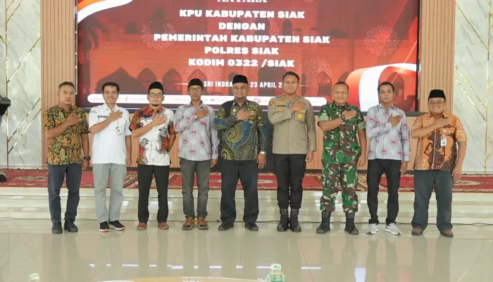 Pastikan Pemilu Aman dan Berkualitas, Pemkab Siak Teken MoU Perkuat Sinergi Lintas Lembaga