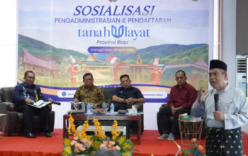 Perkuat Perlindungan Hak Masyarakat Adat, Kantor Pertanahan Inhu Laksanakan Sosialisasi Pengadministrasian dan Pendaftaran Tanah Ulayat
