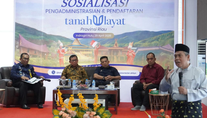Perkuat Perlindungan Hak Masyarakat Adat, Kantor Pertanahan Inhu Laksanakan Sosialisasi Pengadministrasian dan Pendaftaran Tanah Ulayat