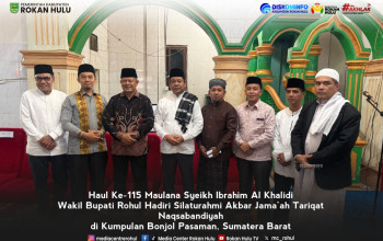 Wabup Syafaruddin Hadiri Haul Ke-115 Maulana Syeikh Ibrahim Al Khalidi di Kumpulan Bonjol Pasaman