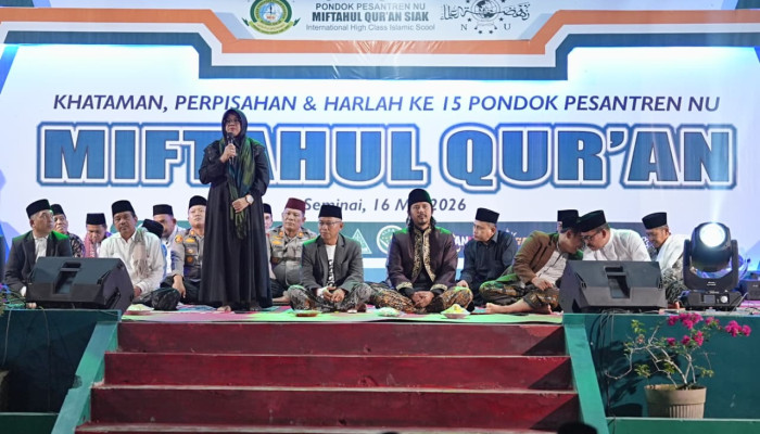 Bupati Siak Hadiri Khataman, Perpisahan, dan Harlah ke-15 Pondok Pesantren Miftahul Qur’an