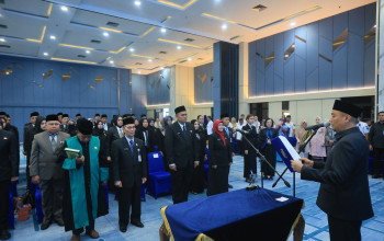 Wawako Markarius Lantik Puluhan Pejabat di Lingkungan Pemko Pekanbaru
