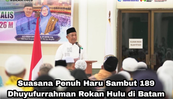 Suasana Penuh Haru Sambut 189 Dhuyufurrahman Rokan Hulu di Batam