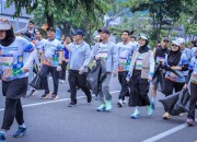 Walikota Lomba Pungut Sampah dengan 1.200 Pelari di Pekanbaru Lestari Run