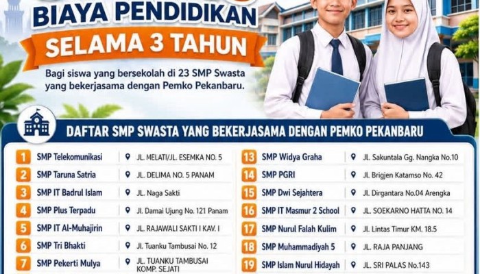 Gratiskan Akses Pendidikan di 23 Sekolah Swasta, Wako Agung: Komitmen Zero Anak Putus Sekolah