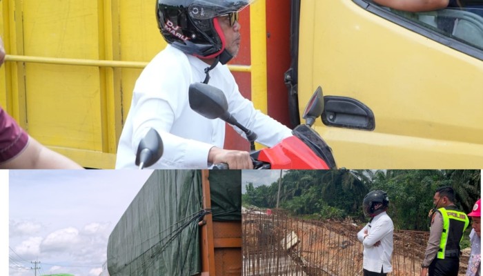 Respons Keluhan Masyarakat, Bupati Zukri Tinjau Kemacetan di KM 83 Desa Kemang