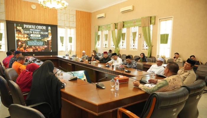Gelar Rakor Sambut Tahun Baru Islam 1 Muharram 1448 H, Pemkab Siak dan BKPRMI Matangkan Persiapan Pawai Obor
