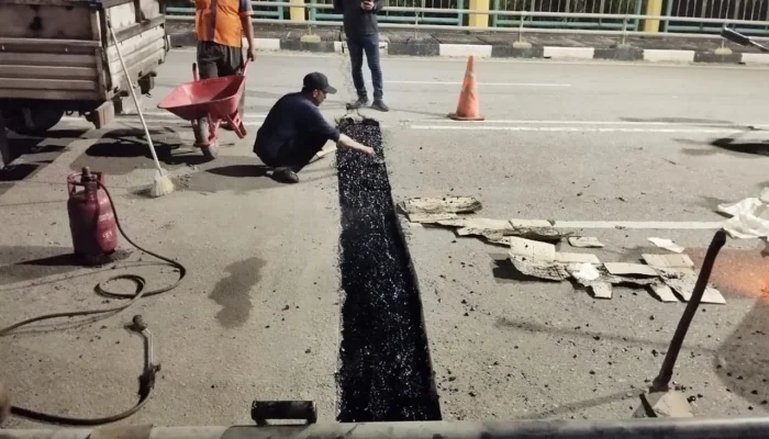 Dinas PUPR Siak Ganti Expansion Joint di Jembatan TASL