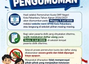 Hasil Seleksi Pemenuhan Kuota SMP Negeri Pekanbaru Diumumkan, Daftar Ulang Dimulai 6 Juli