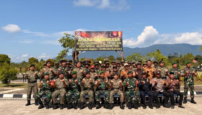 Jaga Kedaulatan Batas Negara, TNI dan TDM Resmi Buka Patroli Terkoordinasi Seri 1 Tahun 2026 di PLBN Badau