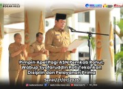 Pimpin Apel Pagi ASN Pemkab Rohul, Wabup Syafaruddin Poti Tekankan Disiplin dan Pelayanan Prima