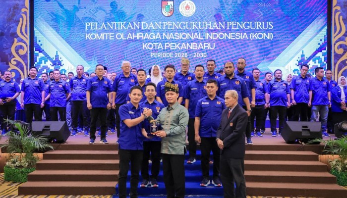 Pengurus KONI Pekanbaru Dilantik, Wali Kota Dorong Hidupkan Prestasi dan Perputaran Ekonomi Lewat Event Olahraga