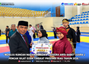 Menuju Nasional Azkia Zafeera Arfa Sabet Juara 1 Pencak Silat O2SN Tingkat Provinsi Riau